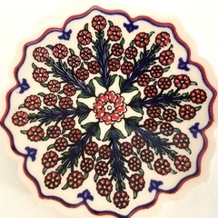 【新品！美品】トルコ産　タイル　コースター　花瓶敷き　陶器　磁器...