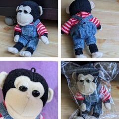 パン君マスコット（中古）チェーン有り/洗濯済みの画像