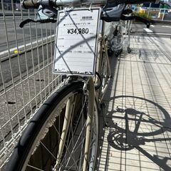ジモティ来店特価!!　ロードバイク　アラヤ　4130　ベージュ　　J-1074の画像