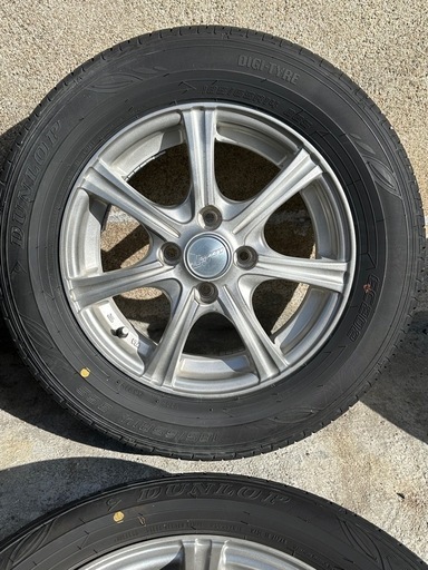【㊗️ご成約?】【GB3 フリード からの取り外し 社外品14インチアルミホイール  185/65R14 DUNLOP EC202  