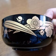 漆塗り風？　金梅柄　小椀5客　の画像