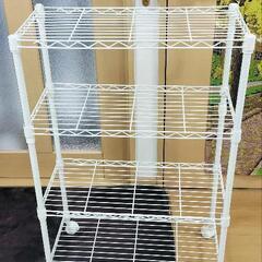 【中古】ホワイト スチールラック