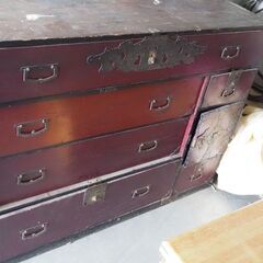 仙台箪笥、欅、棒箪笥、121ｘ46ｘ91