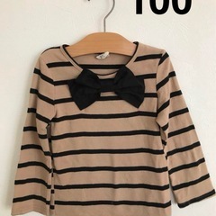 韓国子供服 100 ボーダー 秋