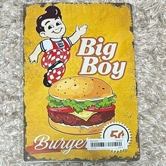【ブリキ看板】　Big Boy ハンバーガー サイン 12インチ...