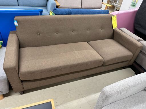 ジモティ来店特価!!　2人掛けソファー　ブラウン　　J-1089