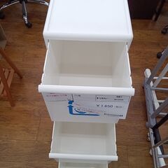 ★ジモティ割あり★  ゴミ箱 ホワイト H97.5×D47.5×W25.5 クリーニング済み MT2558の画像