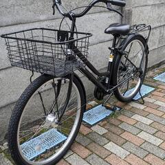 美品 自転車 シティサイクル マットブラック　上尾工業