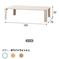 早めの取引お願いします　ニトリ　折りたたみローテーブル　白