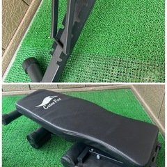 ベンチ台 +バーベル+重り セット の画像