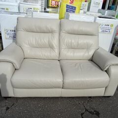 売約済！【恵庭】合皮2人掛けソファ　幅160ｃｍ　　中古品