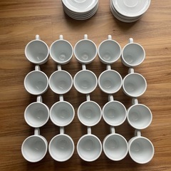 IKEAコーヒーカップ　ソーサーセット【カップ20個/ソーサー1...