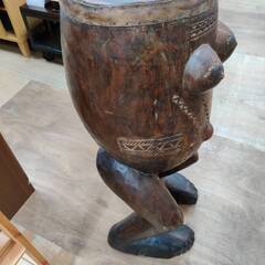 【愛品倶楽部柏店】リクティ マコンデ族 フィギュアドラム アフリカ 擬人化太鼓の画像