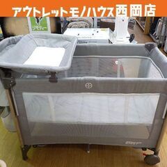 現状品 プレイヤード ベビーベッド グレー 折りたたみ 酷豆丁 ...