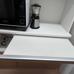 値下げ【2023年購入美品】IDC大塚家具購入　松田家具　カップボード食器棚　キッチンボードの画像