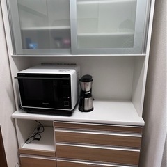 値下げ【2023年購入美品】IDC大塚家具購入　松田家具　カップボード食器棚　キッチンボード