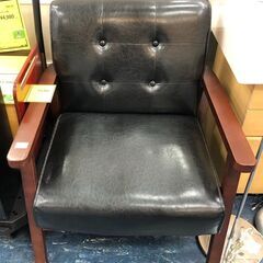 ソファー　一人用　合皮　ブラック