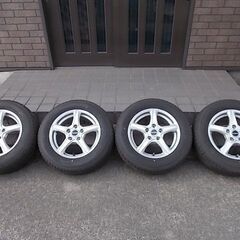 【完了】夏タイヤ９分山 195/65R15  アルミホイール付き...