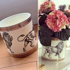 H&M HOME ライオン　デザイン  陶器　花瓶　ザラホーム