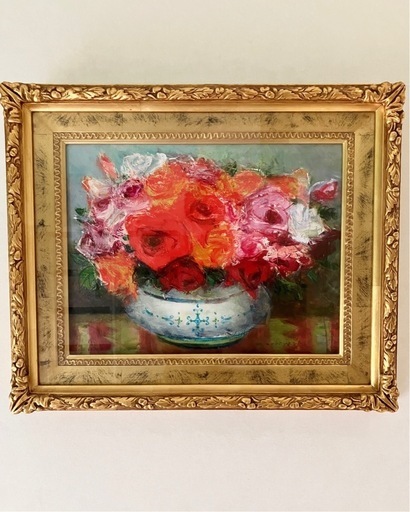 小林昌郎　ばら　額付