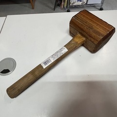 浅野木工所 カケヤ 90mm角 木製 鉄プレート付き 片手カケヤ　全長405mm ハンマー ハンドツール 中古品 ③の画像