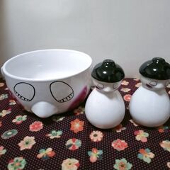 ○汚れあり○フライングタイガー　スープボウル・調味料入れセット