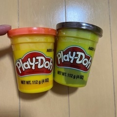 プレイドー　シングル缶×2個　小麦ねんど　茶色　オレンジ