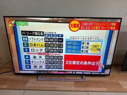 東芝 REGZA 50V型液晶テレビ 50M520X 2019年製　4Kチューナー内蔵 ネット接続可能 Netflix 50インチ