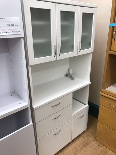 ★ジモティ割あり★ 食器棚　ホワイト 　 H175×W88×D42　 クリーニング済み KJ6472