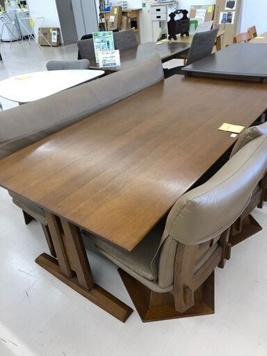 Wa1069 飛騨家具シラカワ ダイニングセット 椅子×3 ベンチ×1