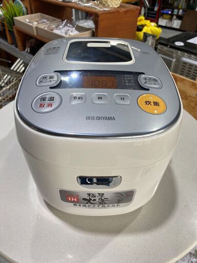 【IRIS OHYAMA】アイリスオーヤマ IH炊飯器 5.5合 ERC-IE50 2019年 大火力 極厚火釜 米屋の旨み ホワイト シンプル操作 動作OK