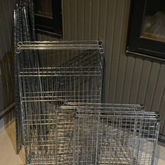 取引中　値下げ！　洋服　鞄　収納　スチールラック　カバー未使用の画像