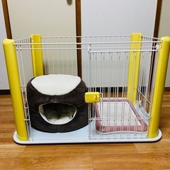 犬用ゲージ、ペット用ハウス、トイレトレイ！３点セット！