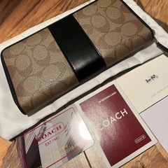 COACH コーチ シグネチャー ラウンドファスナー長財布　の画像