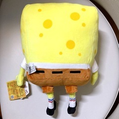 ☆新品タグ付き☆ スポンジボブ　 大きめ　ぬいぐるみの画像
