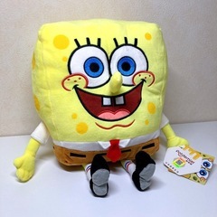 ☆新品タグ付き☆ スポンジボブ　 大きめ　ぬいぐるみの画像