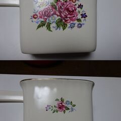 ◆レトロ◆陶器しゃもじ入れ◆小花柄金縁◆未使用品◆の画像