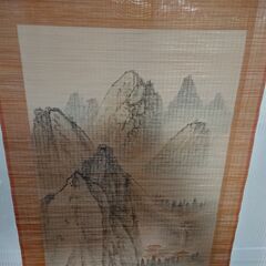箱入り　BAMBOO SCROLL PAINTING　掛け軸　竹絲画簾　MADE IN THE PEOPLE’S REPUBLIC OF CHINAの画像