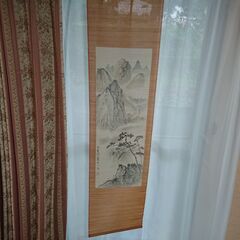 箱入り　BAMBOO SCROLL PAINTING　掛け軸　竹絲画簾　MADE IN THE PEOPLE’S REPUBLIC OF CHINAの画像