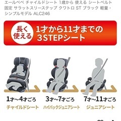 チャイルドシート、ジュニアシート　　レッド　値下げ中　取引中の画像