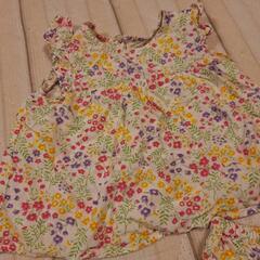 ベビー服 トップス カットソー 西松屋  セットアップ 90 90cm 花柄の画像