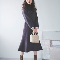 ウールロングコート　マーメイドスカート　