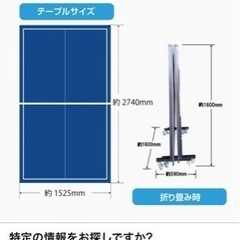 卓球台　国際規格の画像