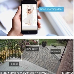 ネットワークカメラ WiFi 防犯カメラ ベビーモニター GENBOLT ワイヤレス 監視カメラ 200万画素 遠隔監視 介護 ペット 留守番 見守りカメラ セキ の画像
