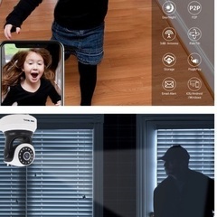 ネットワークカメラ WiFi 防犯カメラ ベビーモニター GENBOLT ワイヤレス 監視カメラ 200万画素 遠隔監視 介護 ペット 留守番 見守りカメラ セキ の画像