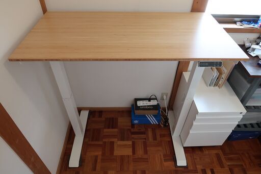 電動昇降 スタンディングデスク & 竹製天板 Flexispot EJ2 standing desk & bamboo top