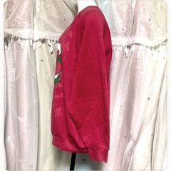 クリスマス サンタクロース 暖か裏起毛 トレーナー LLサイズOK 夢可愛いの画像