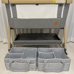 HZDMJベビーベッド コンパクト 折りたたみ　ベビーベッド　おむつストッカーの画像