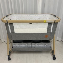 HZDMJベビーベッド コンパクト 折りたたみ　ベビーベッド　おむつストッカーの画像