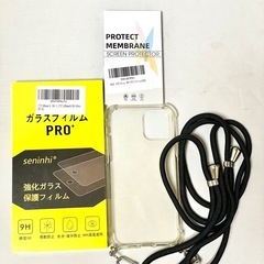 iPhone 11 Pro 強化ガラス ショルダーケース レンズ...